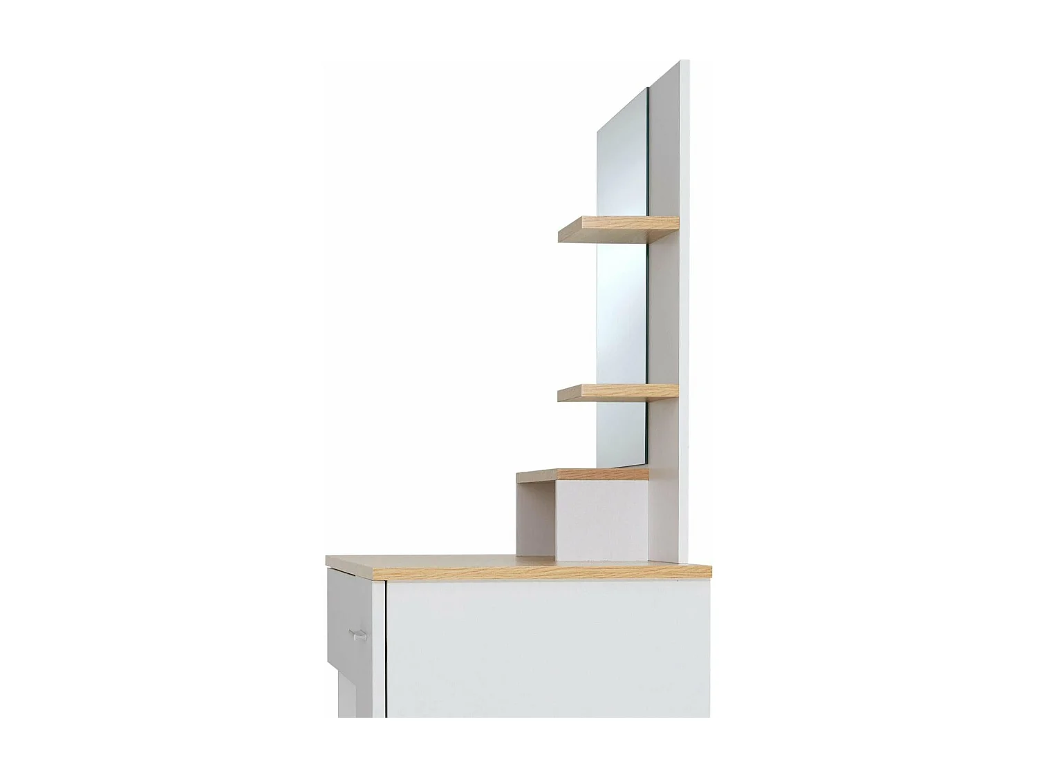 Tocador con cajón con espejo moderno y elegante tocador 137,5 cm blanco 08_0000240