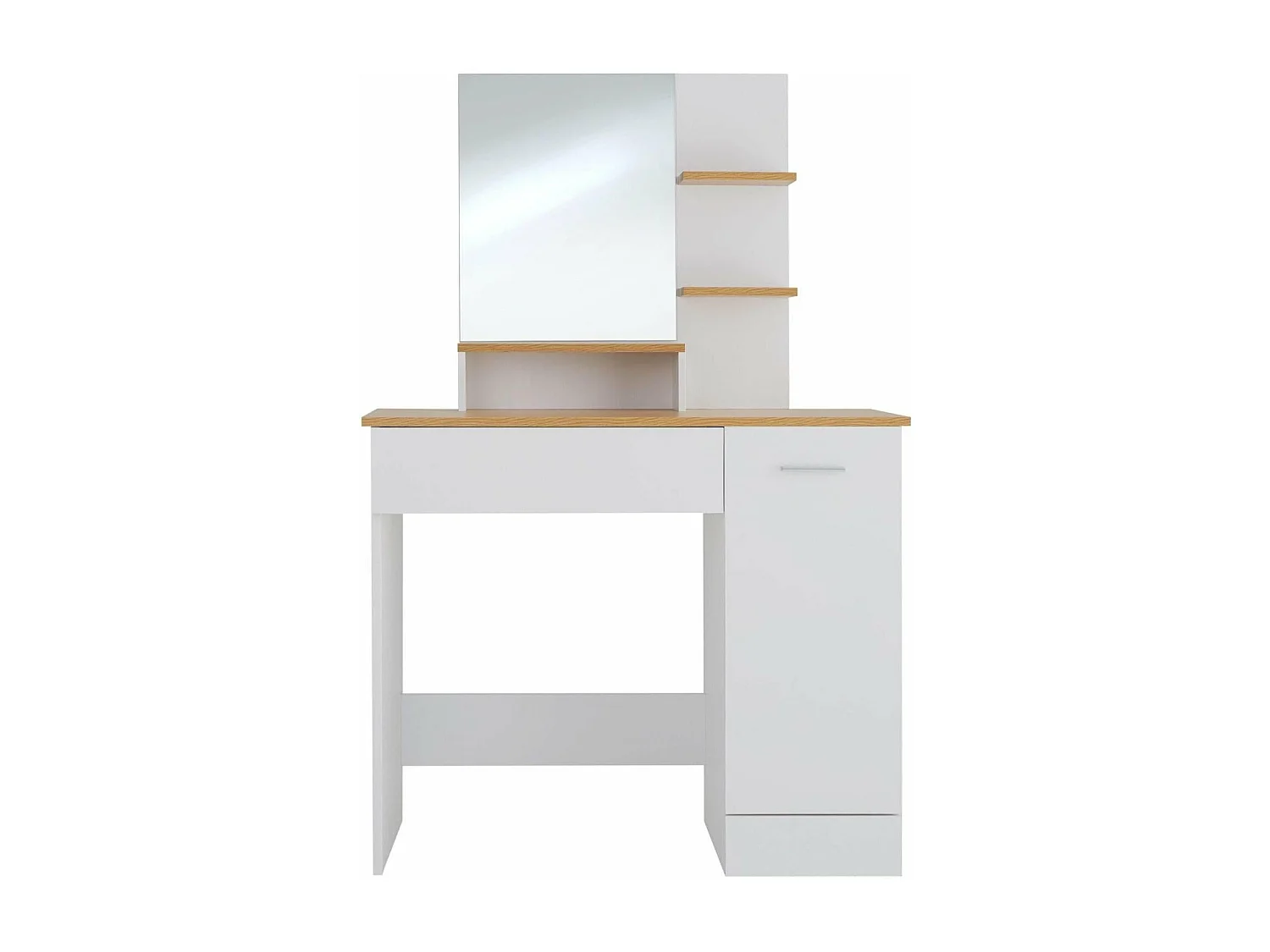 Tocador con cajón con espejo moderno y elegante tocador 137,5 cm blanco 08_0000240