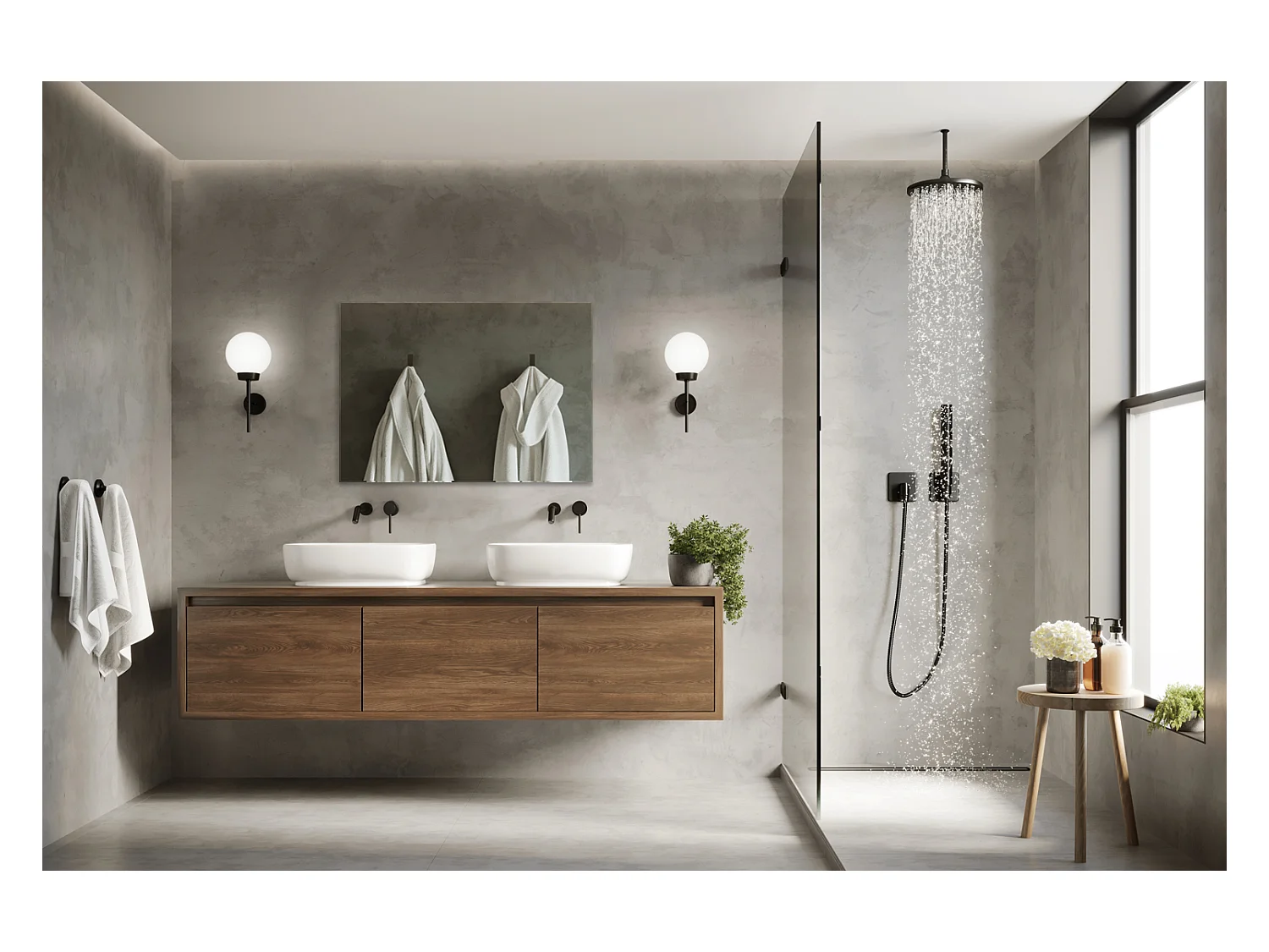 Großer Glamour-Badezimmerspiegel ohne Rahmen 100x70 cm