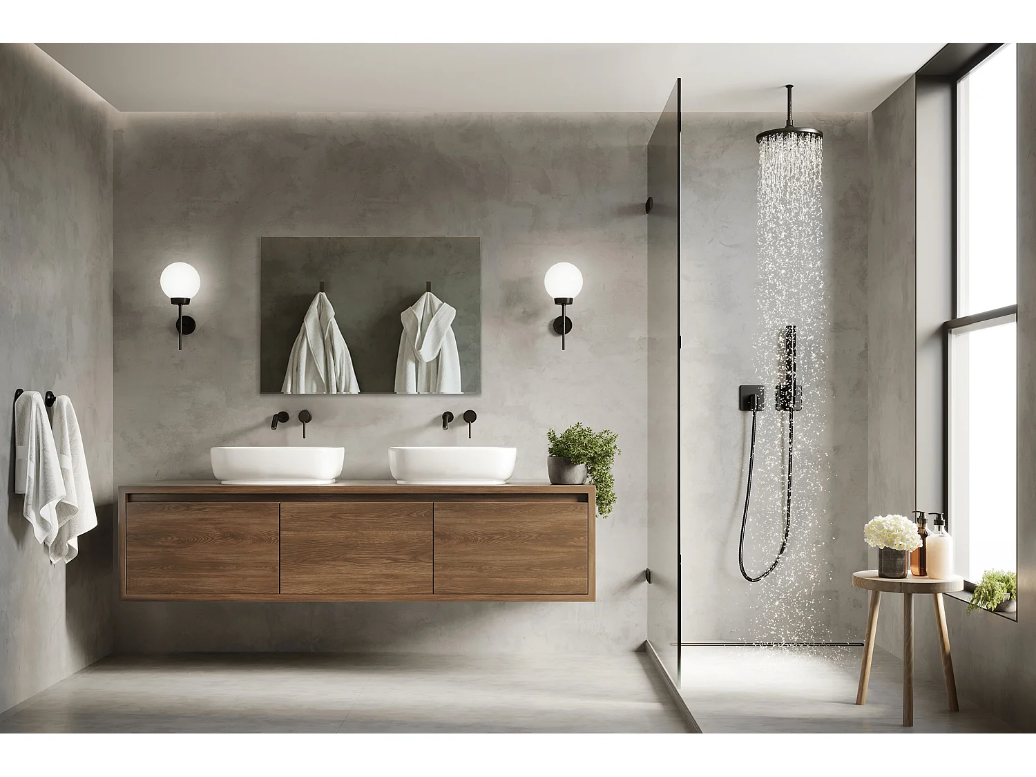 Großer Glamour-Badezimmerspiegel ohne Rahmen 100x70 cm