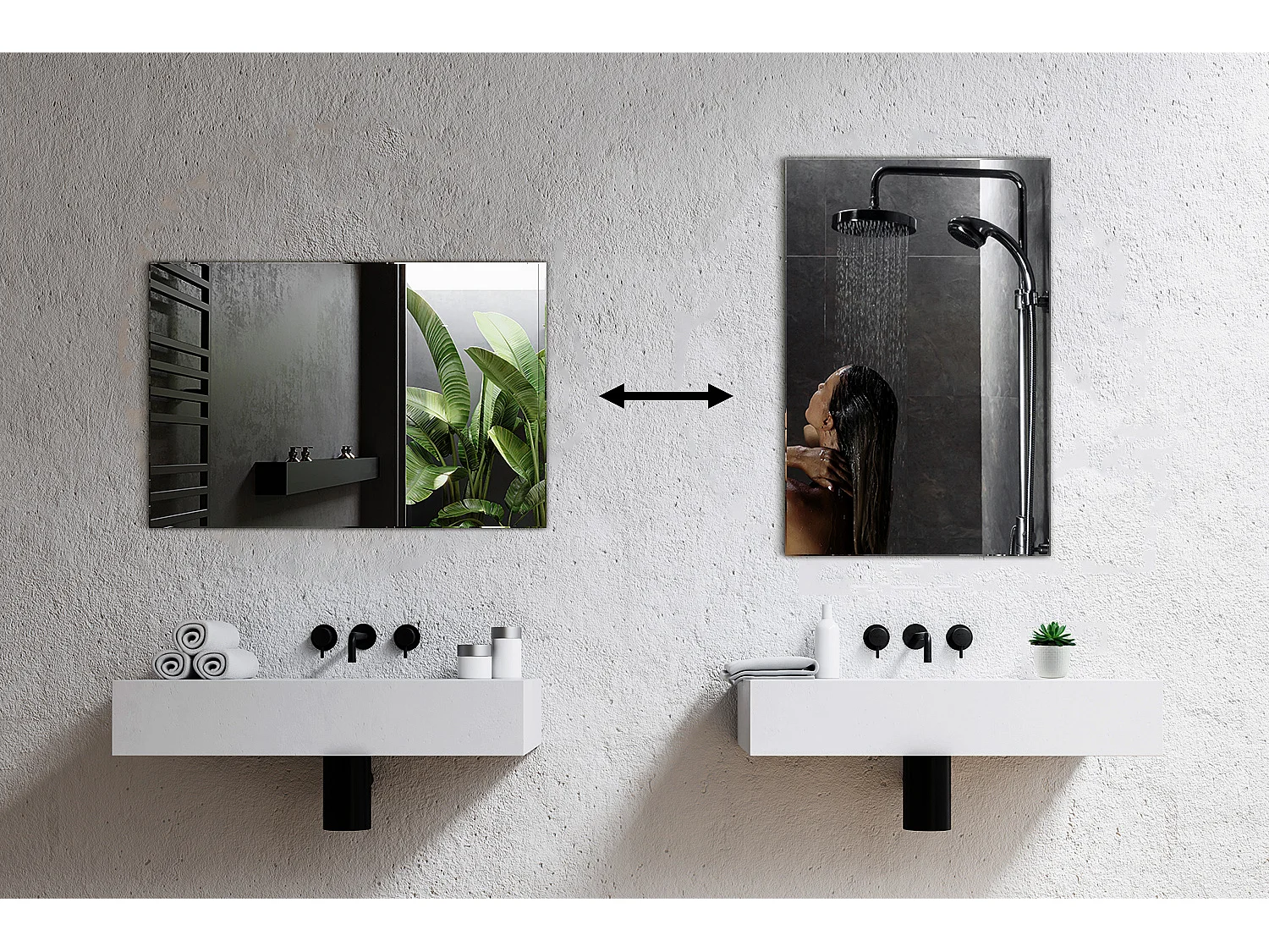 Miroir pour le salon, couloir, armoire, 80x60 cm