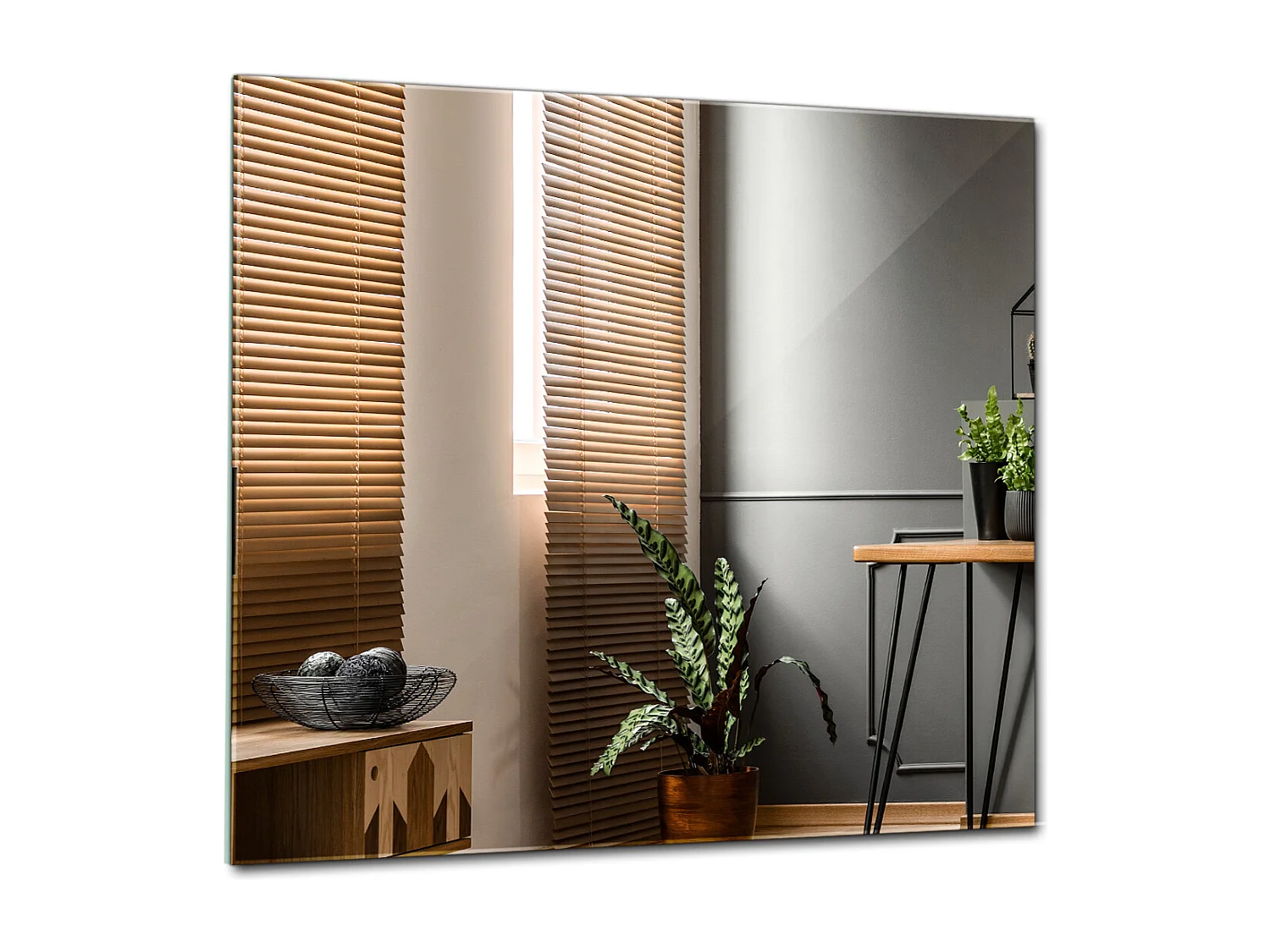 Quadratischer Wandspiegel für Schminktisch 50x50 cm