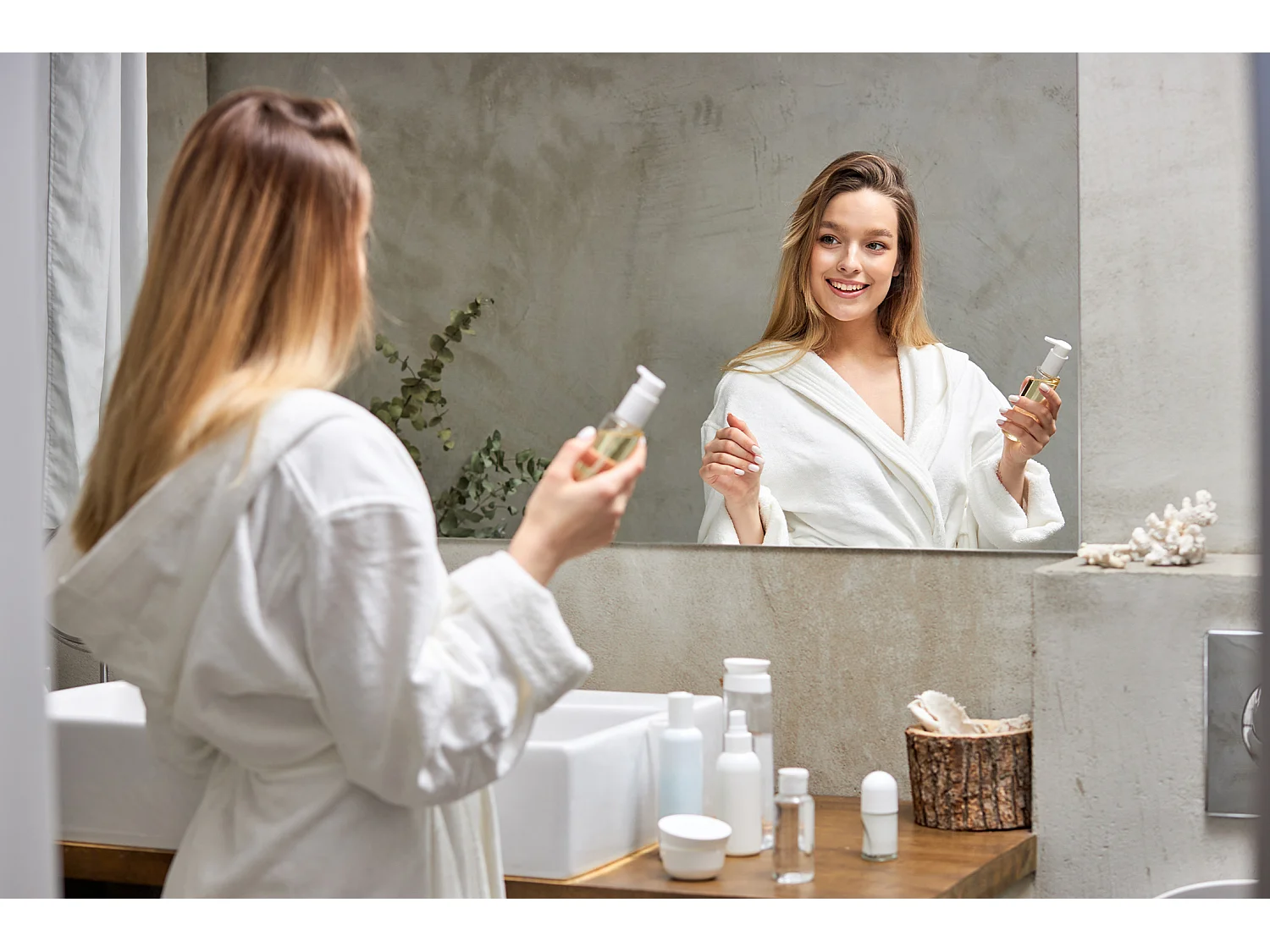 Quadratischer Wandspiegel für Schminktisch 50x50 cm