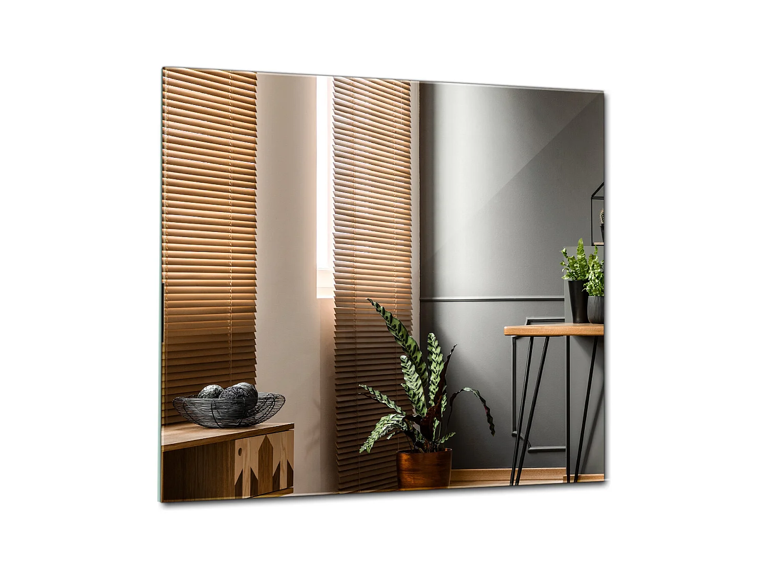 Miroir mural carré pour coiffeuse 50x50 cm