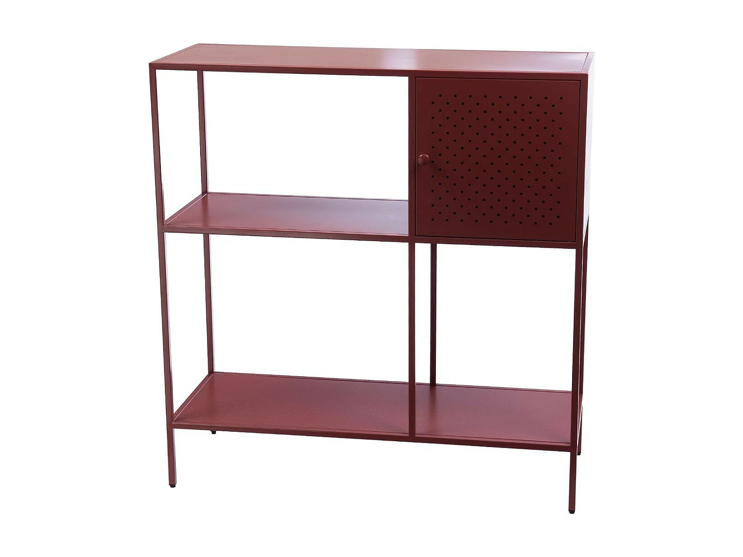 Console contemporaine en métal rouge terracotta L100 - TERRA