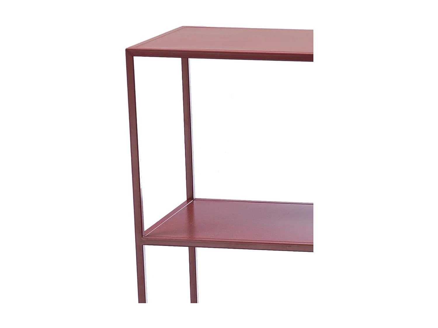 Console contemporaine en métal rouge terracotta L100 - TERRA