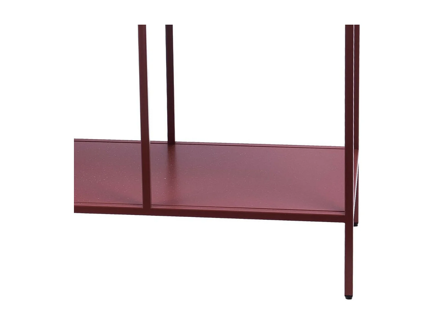 Console contemporaine en métal rouge terracotta L100 - TERRA