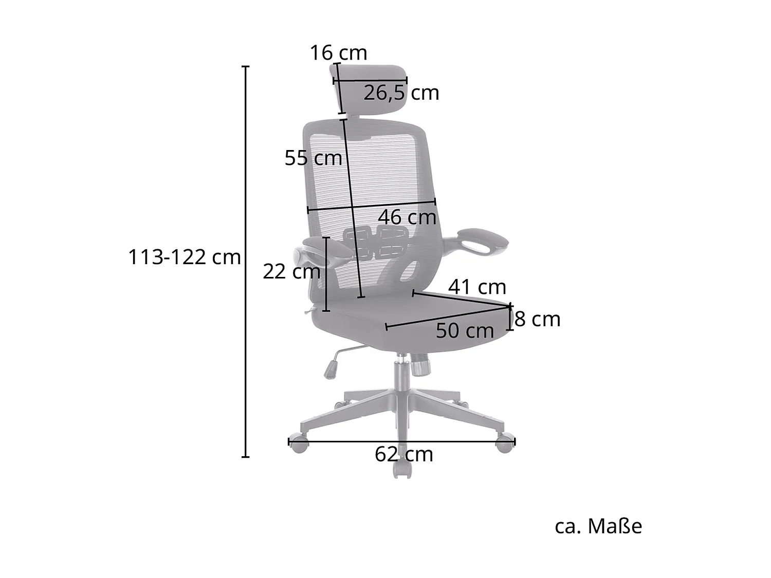 Chaise de bureau ergonomique réglable