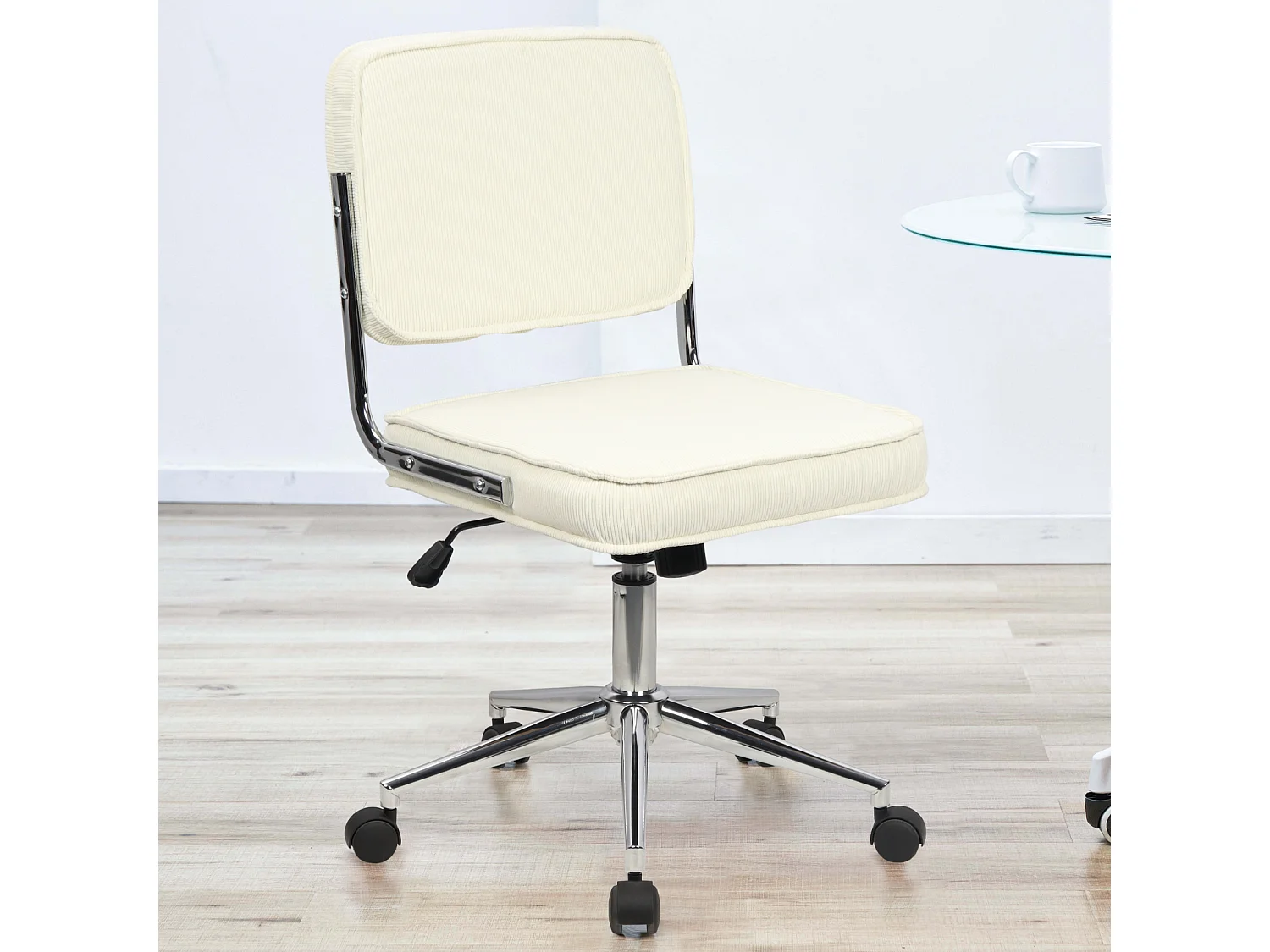 Chaise de bureau réglable en hauteur avec roulettes