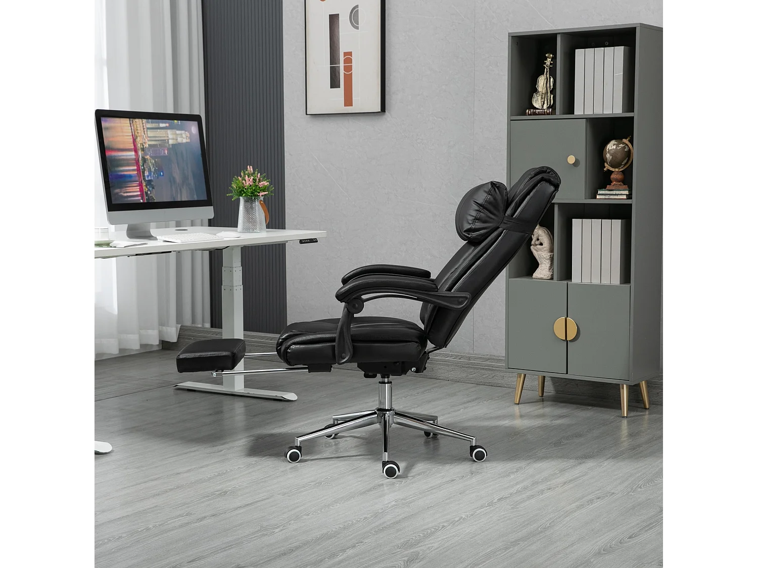 Chaise de bureau repose-pieds