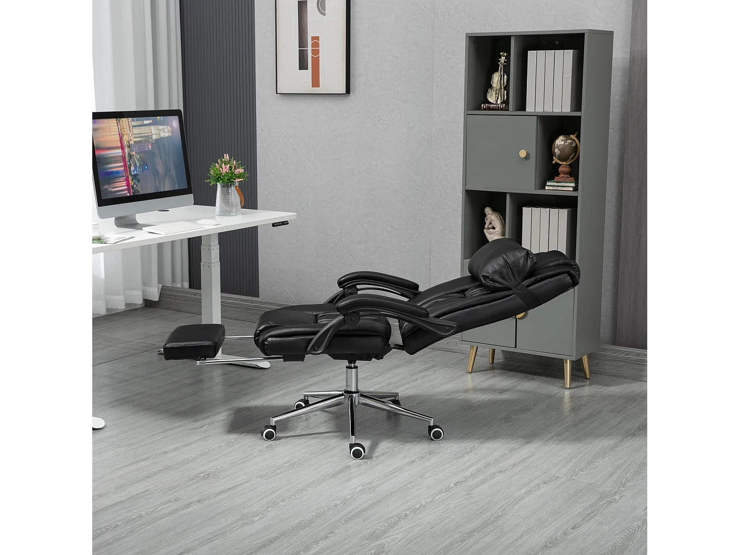Chaise de bureau repose-pieds