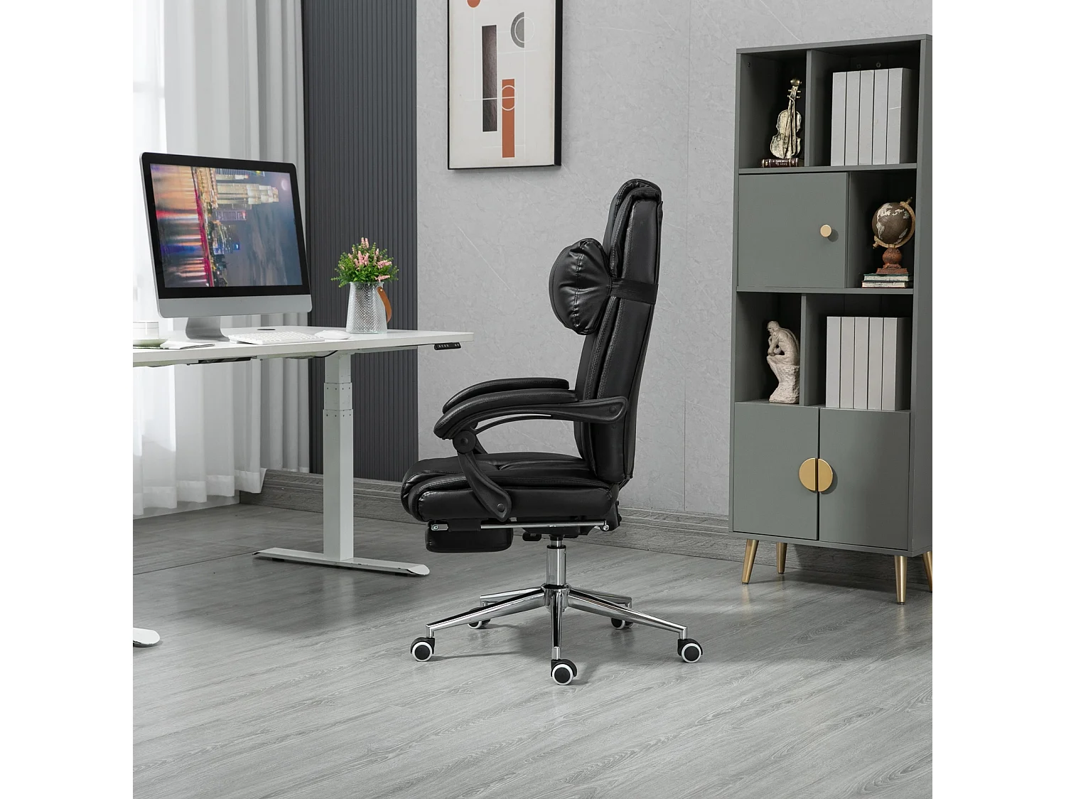 Chaise de bureau repose-pieds