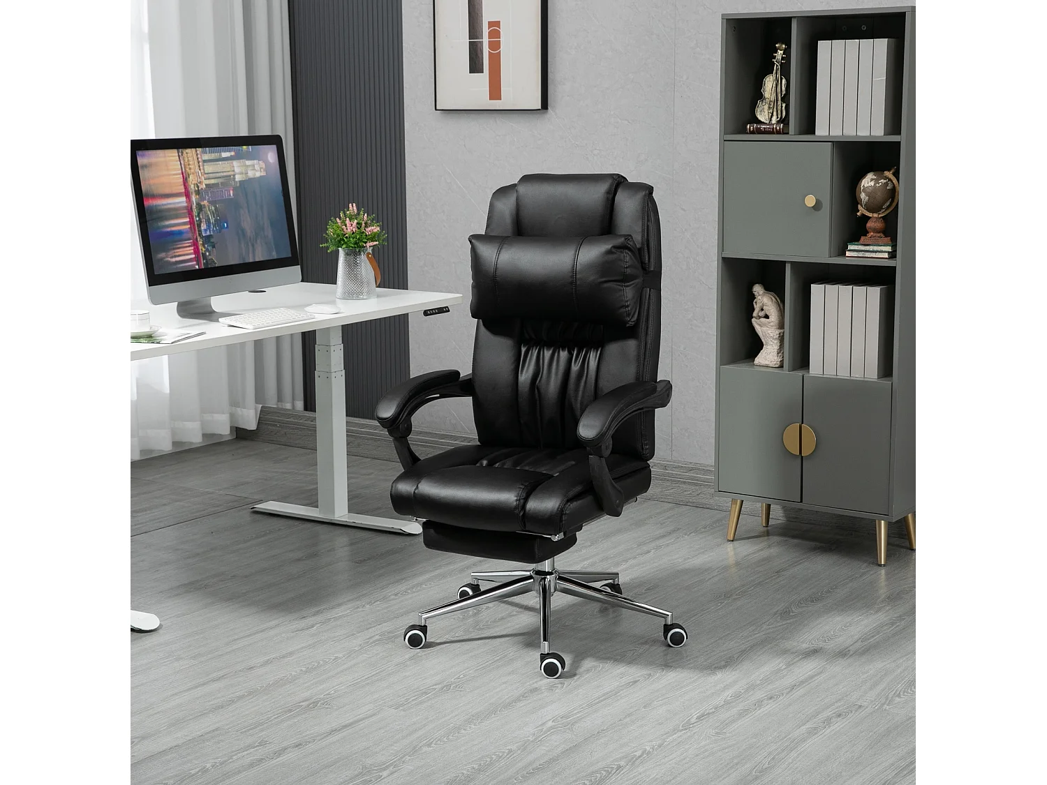 Chaise de bureau repose-pieds