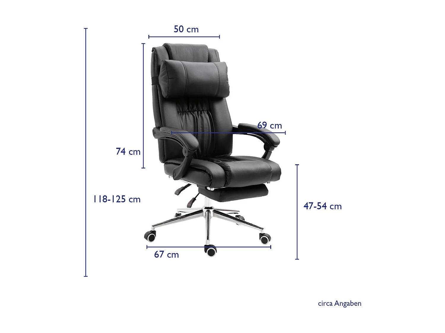 Chaise de bureau repose-pieds