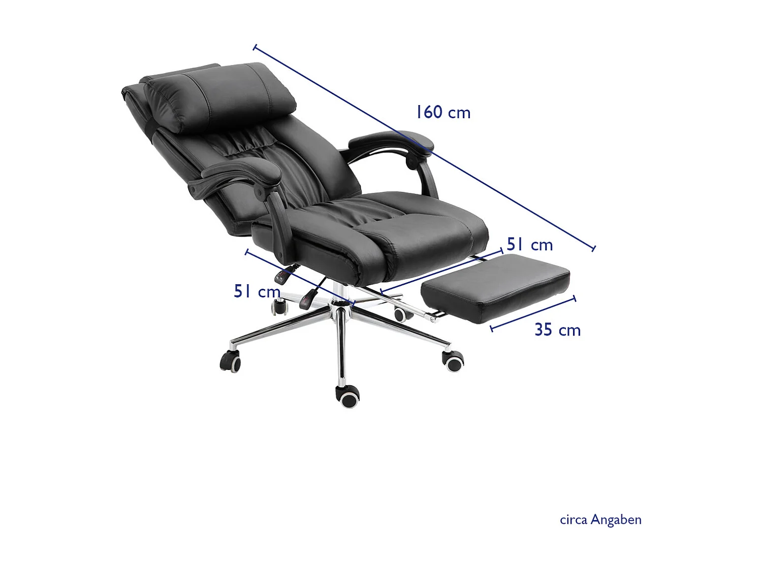 Chaise de bureau repose-pieds
