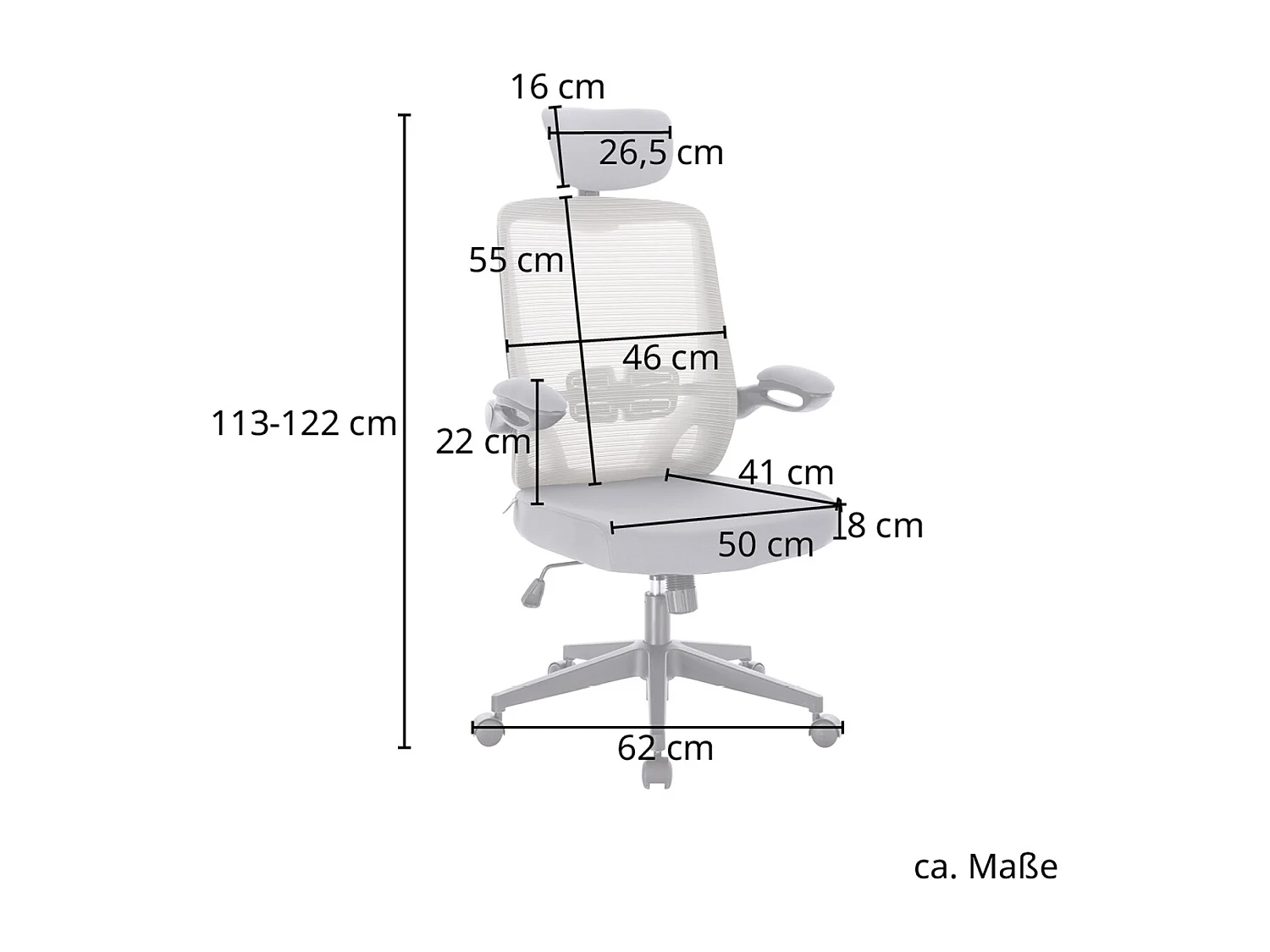 Chaise de bureau ergonomique réglable
