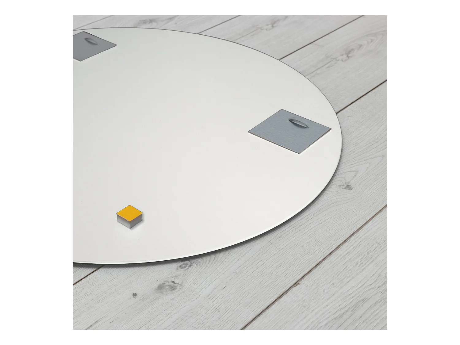 Miroir de salle de bain rond en verre dans cadre 50 cm