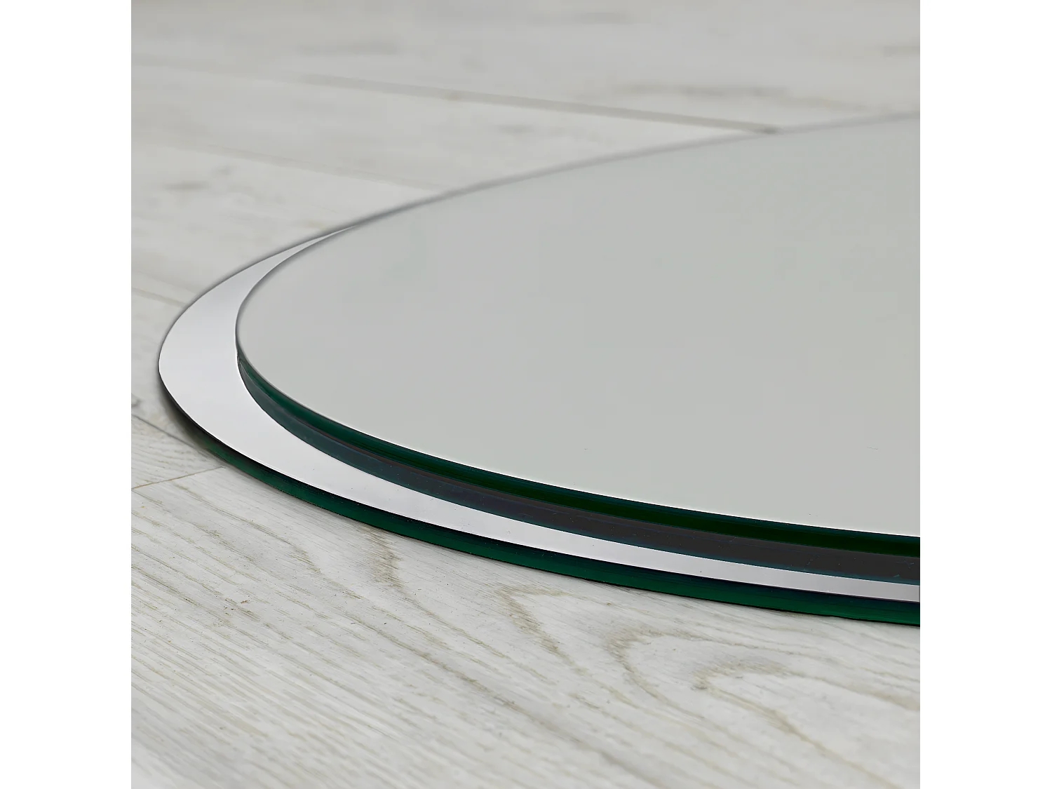 Miroir Loft rond dans cadre mural noir 80 cm