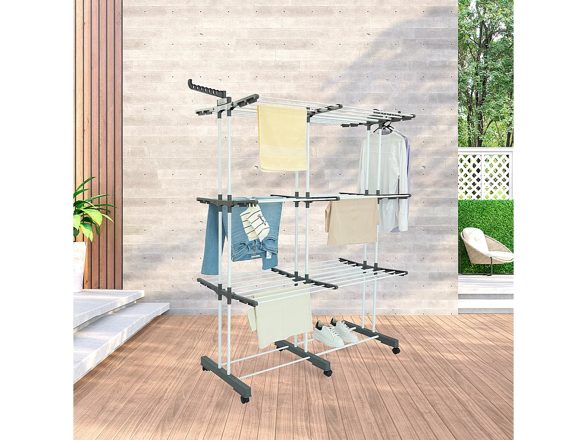 Etendoir à linge EXTRA PLUS Gris Acier 38m