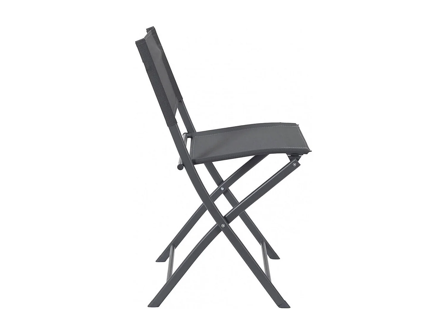 SANAE - Lot de 4 Chaises de Jardin Pliantes Grises