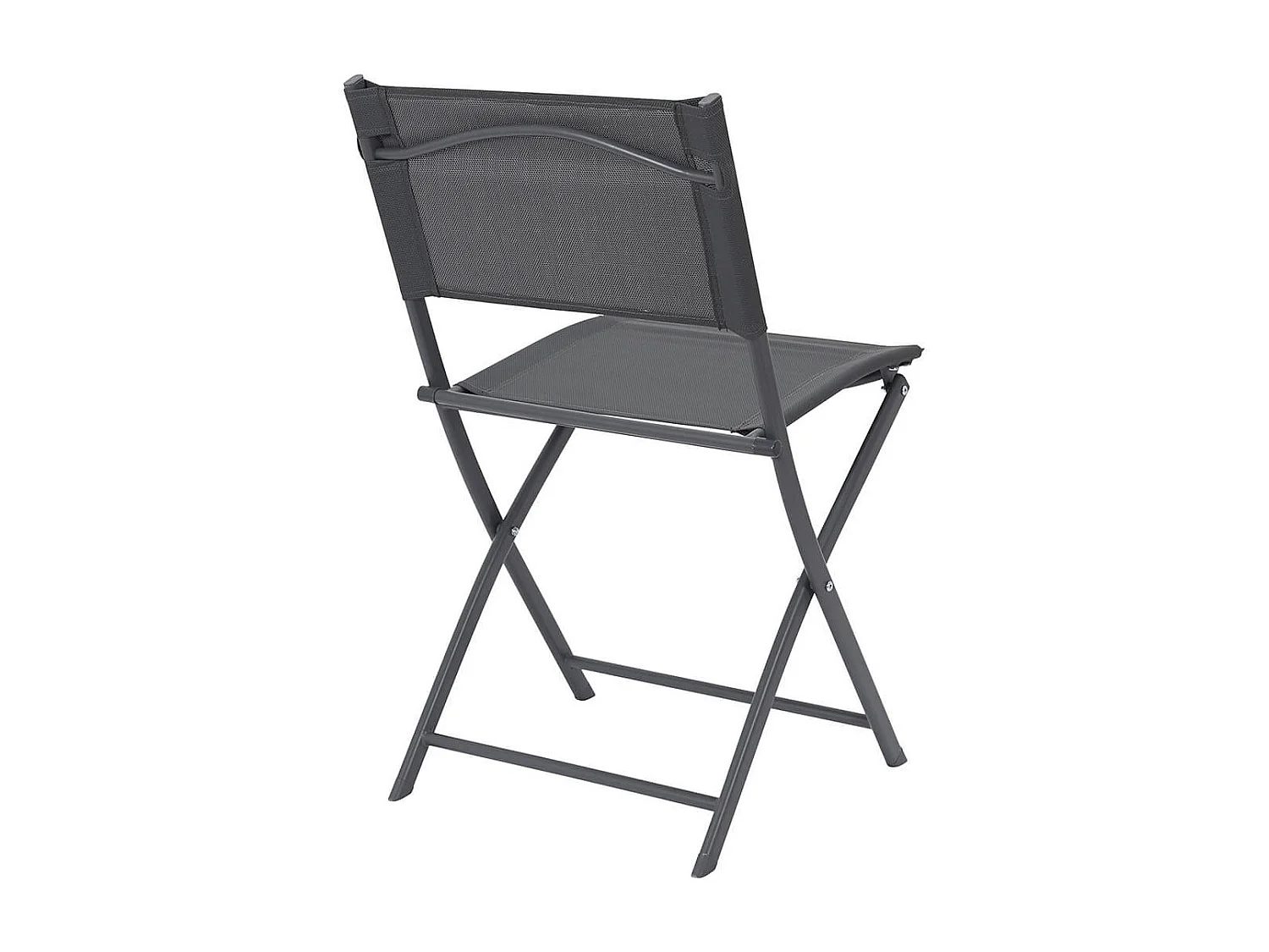 SANAE - Lot de 4 Chaises de Jardin Pliantes Grises