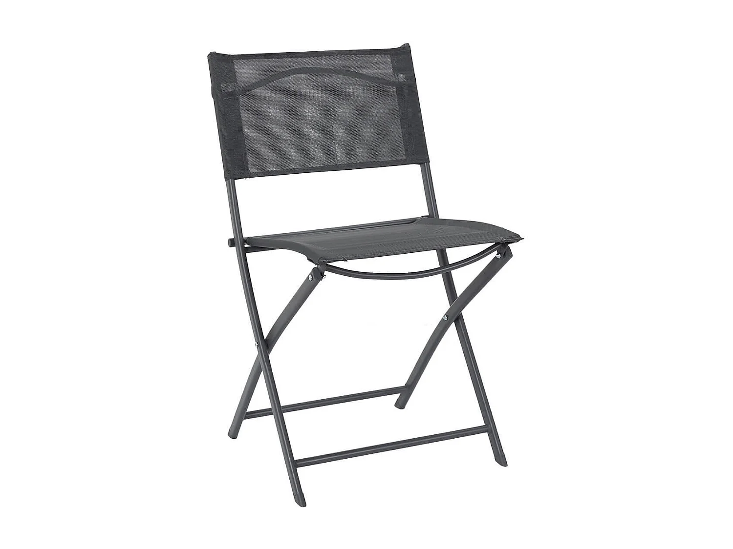 SANAE - Lot de 4 Chaises de Jardin Pliantes Grises