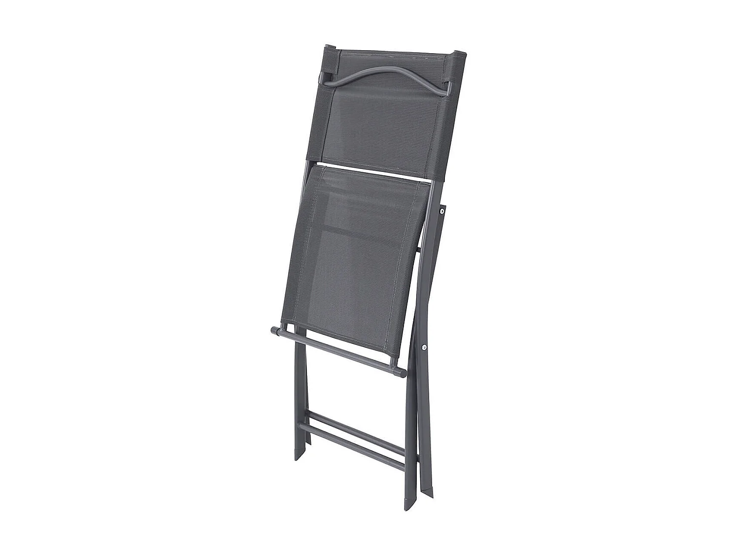 SANAE - Lot de 4 Chaises de Jardin Pliantes Grises