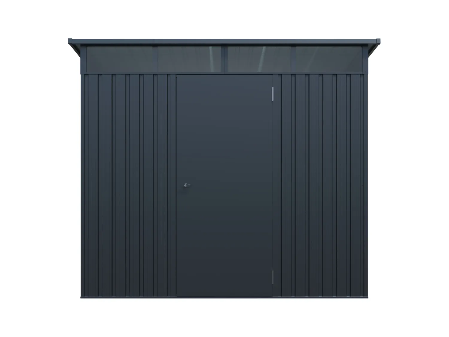 Abri de jardin métal en acier galvanisé - 0,4 mm - gris anthracite 4,6 m² - CLAFTON