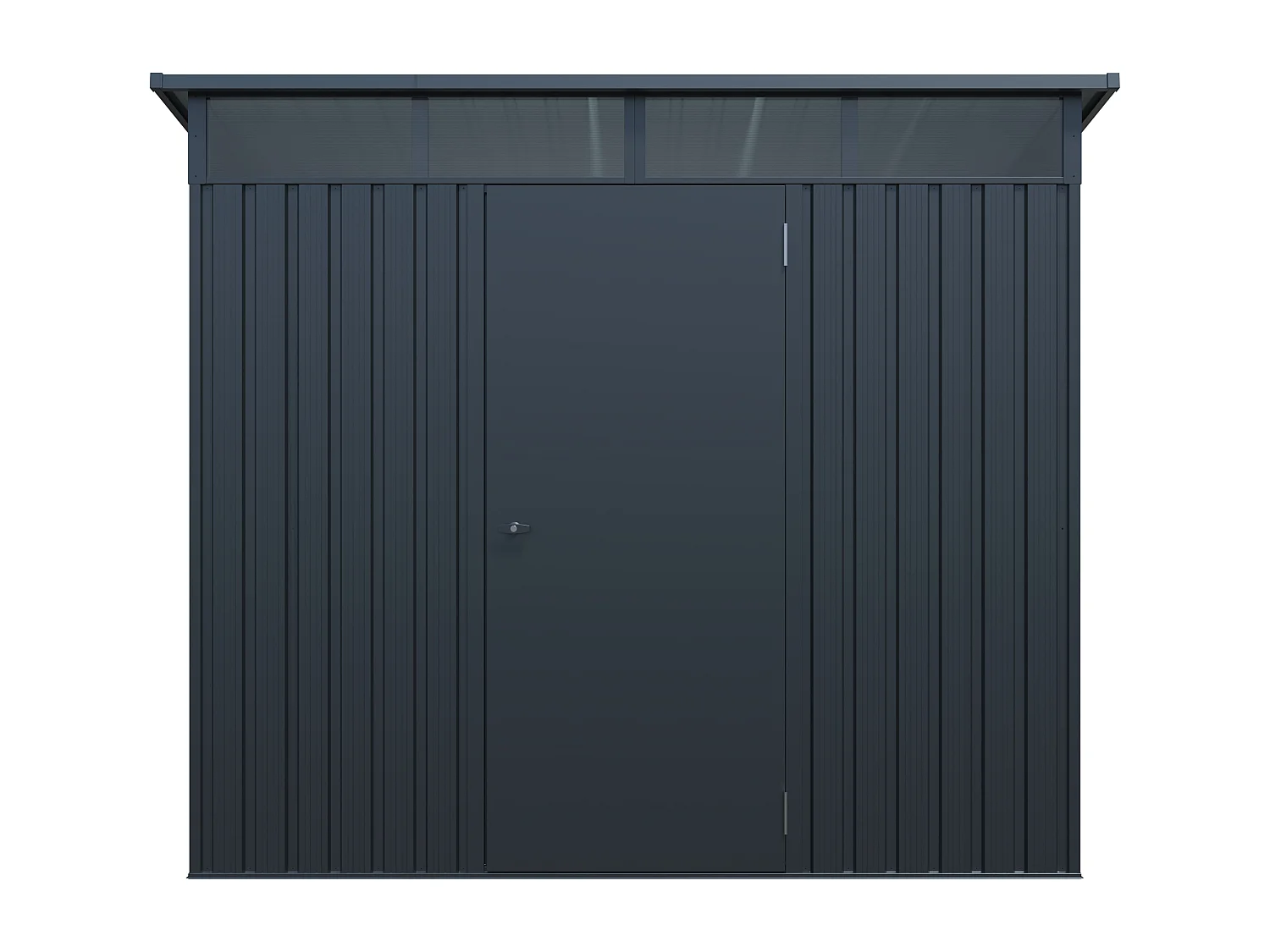 Abri de jardin métal en acier galvanisé - 0,4 mm - gris anthracite 4,6 m² - CLAFTON