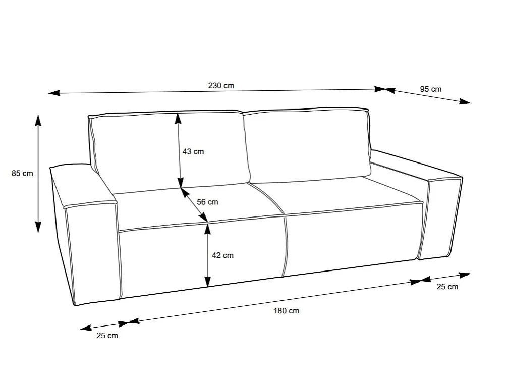 Canapé 3 places et 2 places en velours côtelé gris anthracite AMELIA