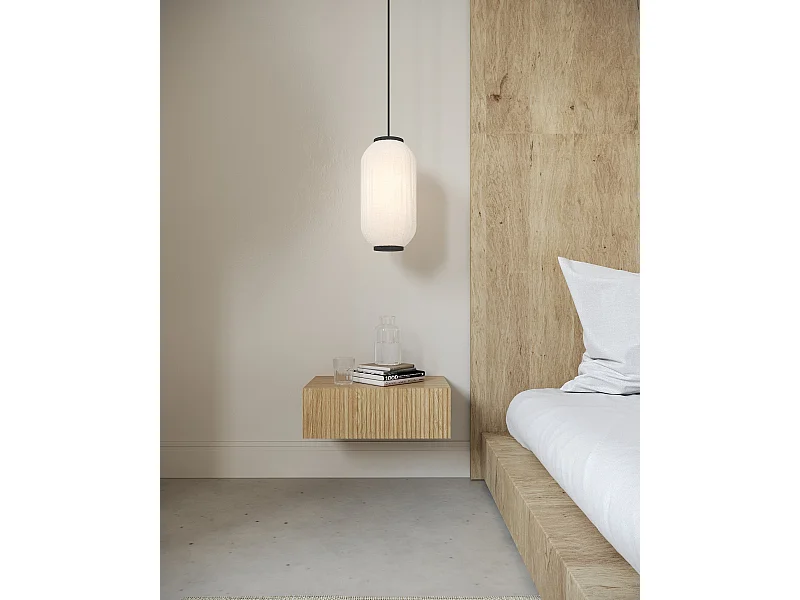 Table de chevet - 50cm - avec tiroir - suspendu - chêne - NOLIE