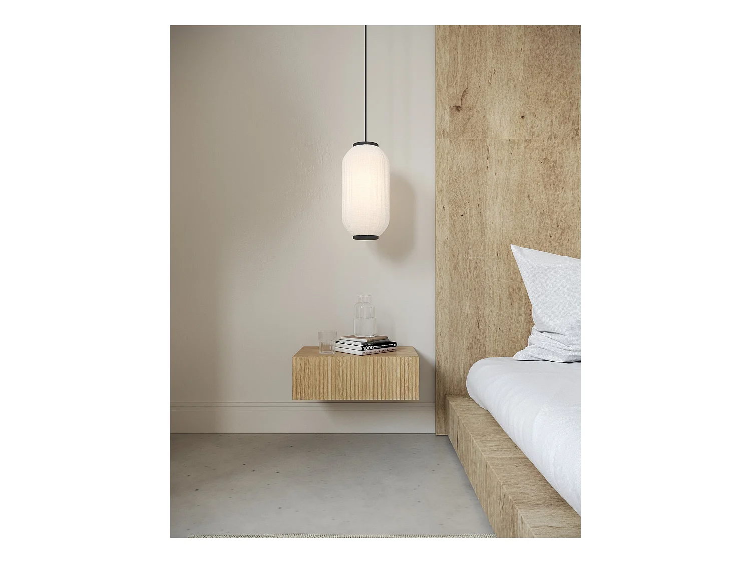 Nachtkonsole - 50 cm - mit Schublade - Eichenholzoptik - NOLIE