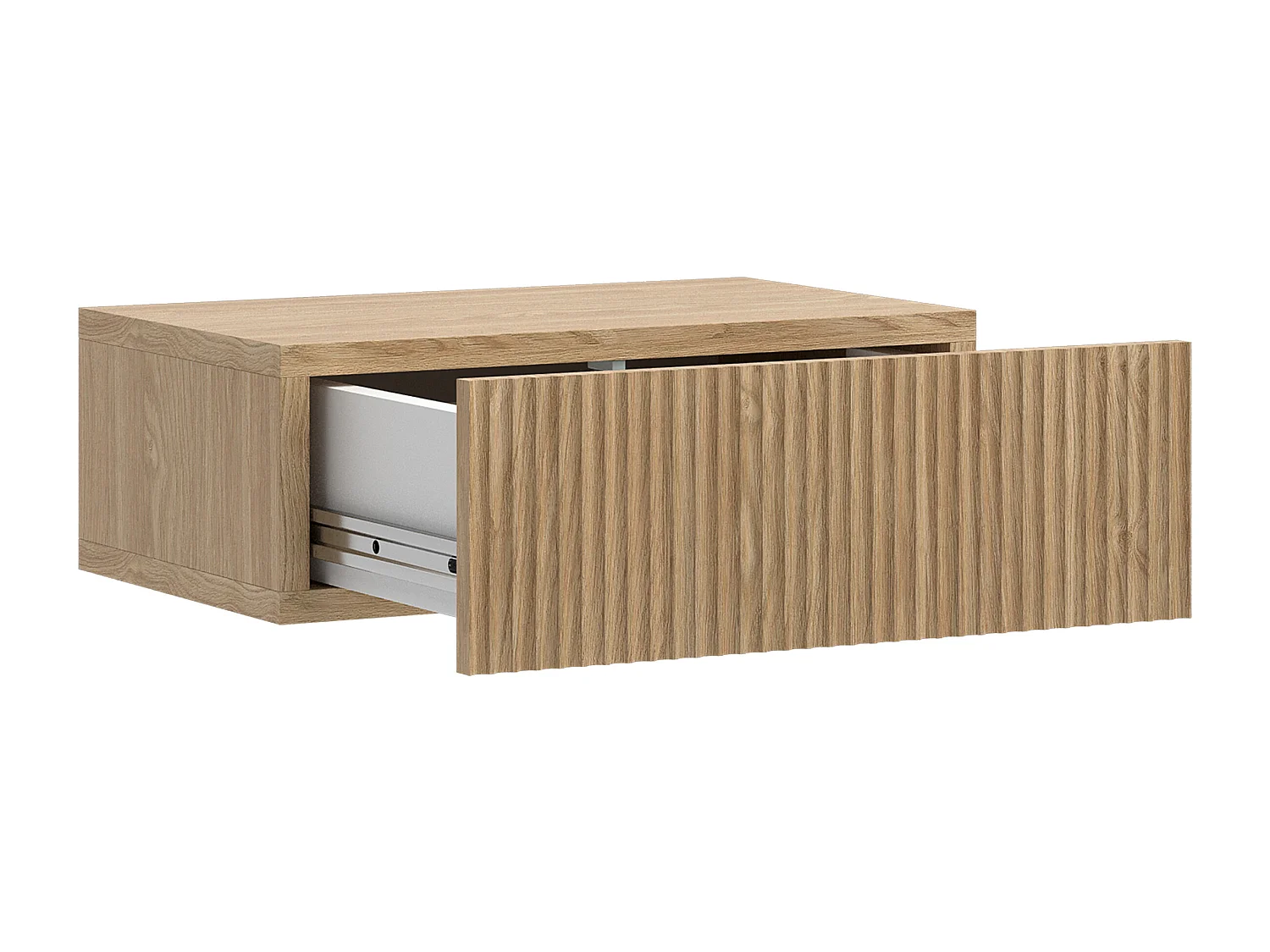 Table de chevet - 50cm - avec tiroir - suspendu - chêne - NOLIE