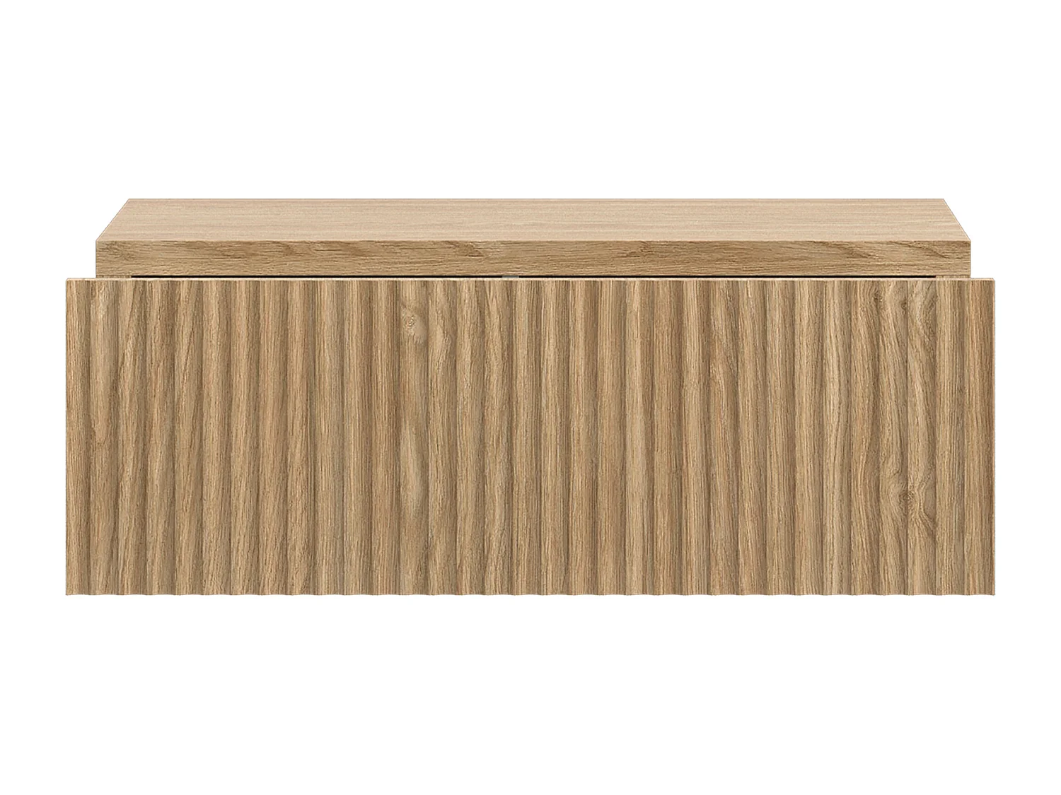 Table de chevet - 50cm - avec tiroir - suspendu - chêne - NOLIE