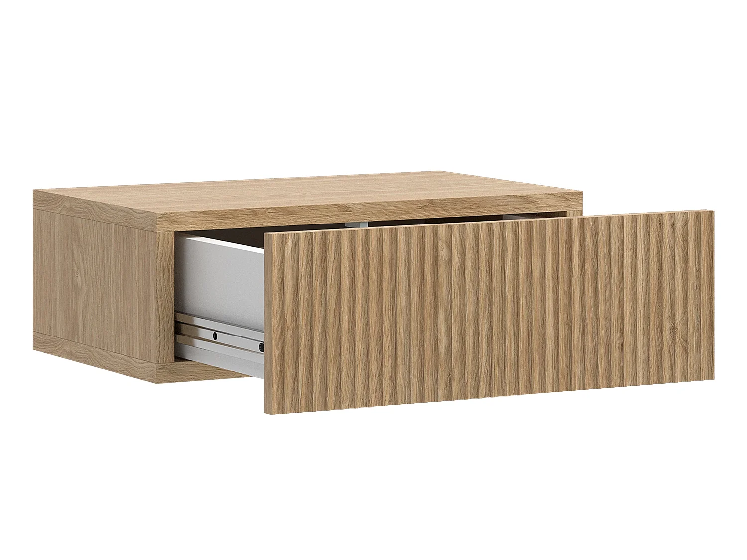 Table de chevet - 50cm - avec tiroir - suspendu - chêne - NOLIE