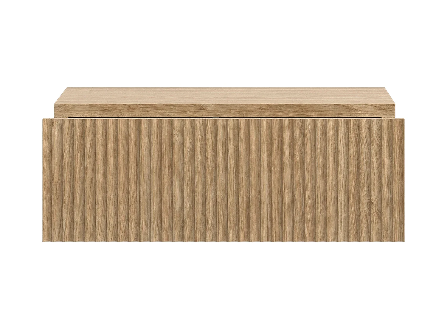 Table de chevet - 50cm - avec tiroir - suspendu - chêne - NOLIE