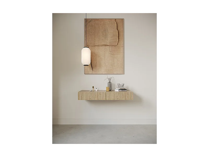 Wandschminktisch - 110 cm - mit 2 Schubladen - Eichenholzoptik - NOLIE