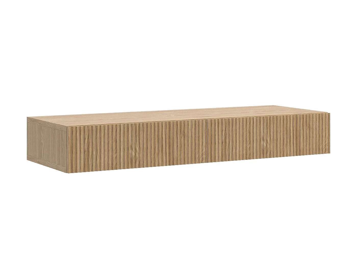 Coiffeuse - 2 tiroirs - aspect chêne - 110 cm - NOLIE