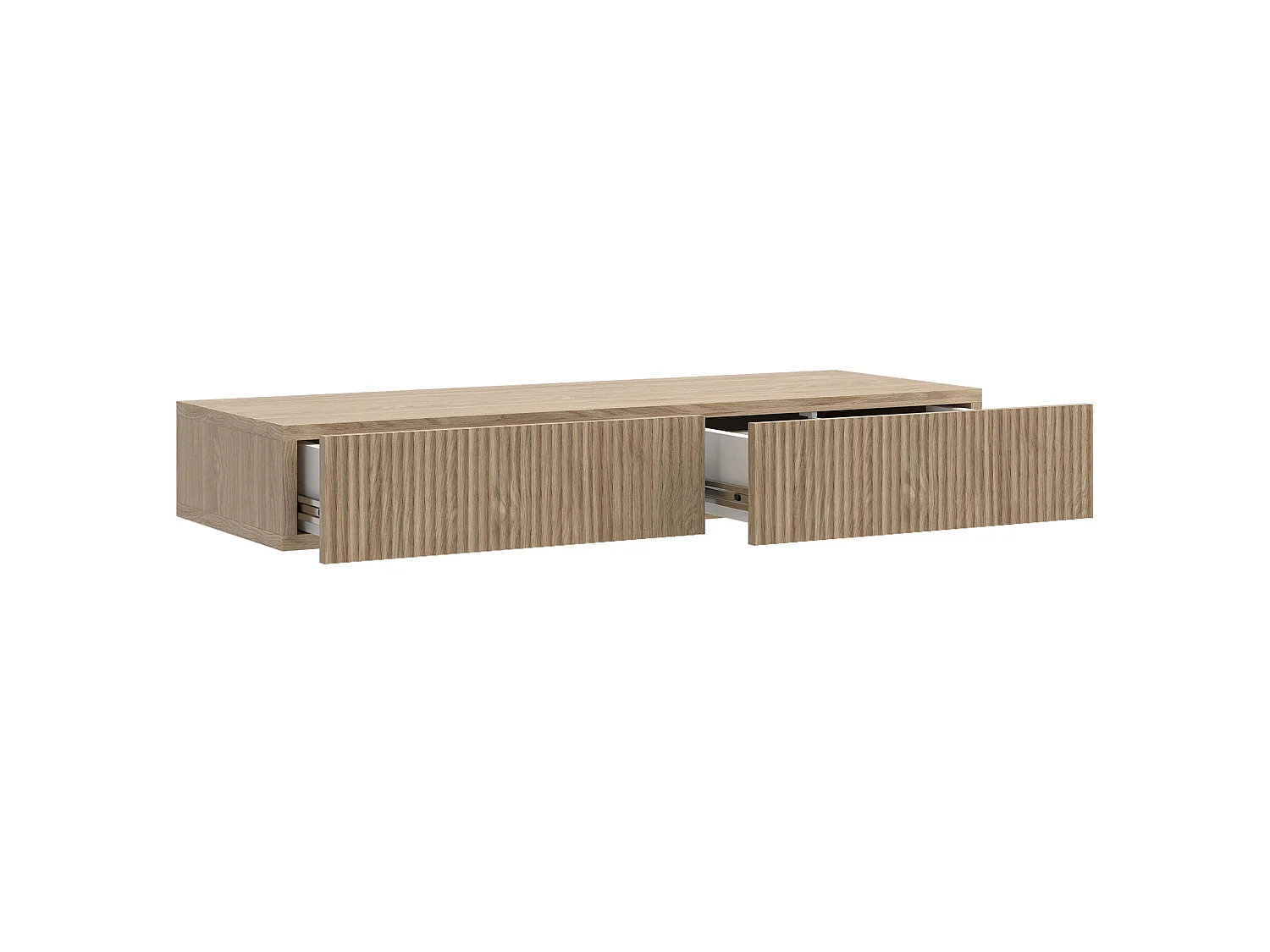 Kaptafel - 2 lades - eiken effect - 110 cm - NOLIE