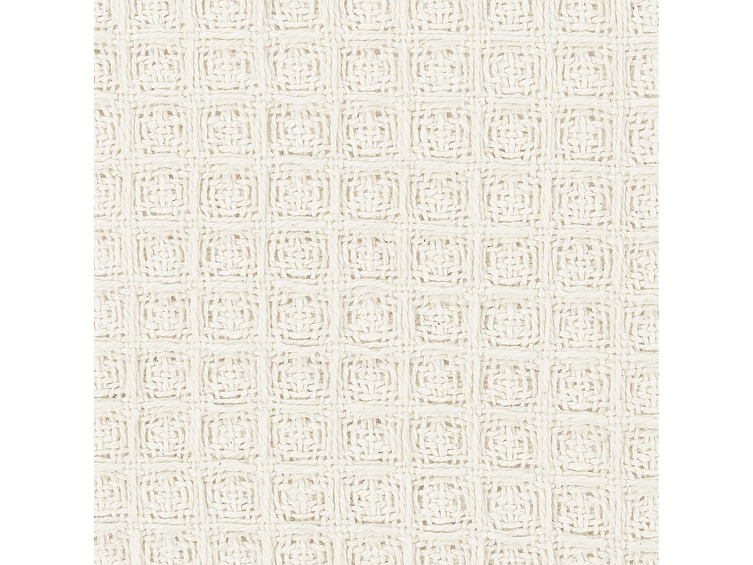 Tagesdecke Baumwolle helles Beige 150x200 cm strukturiert Waffelmuster Chagyl