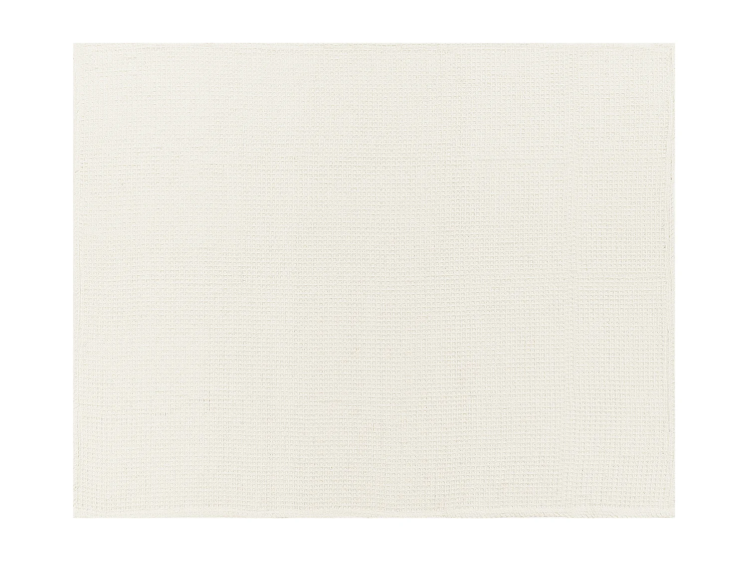 Tagesdecke Baumwolle helles Beige 150x200 cm strukturiert Waffelmuster Chagyl