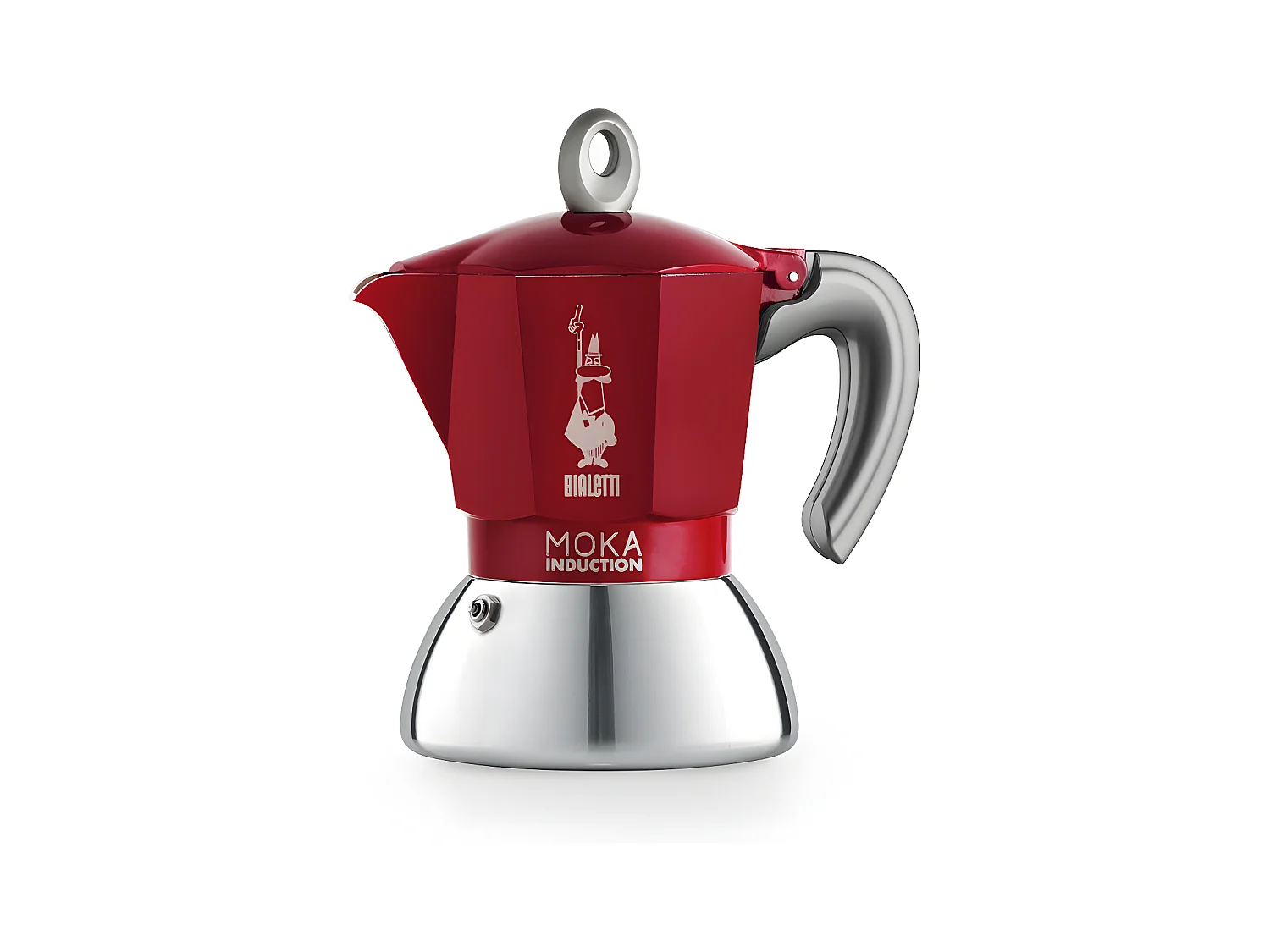 Cafetière italienne Moka induction 2 tasses rouge
