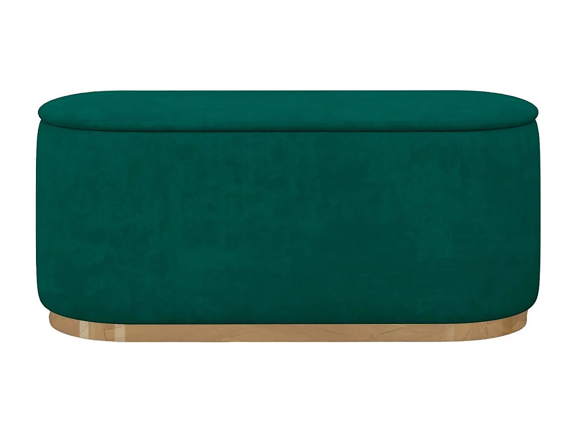 Zielony owalny puf ze schowkiem Dancan SCARLETT/110 cm