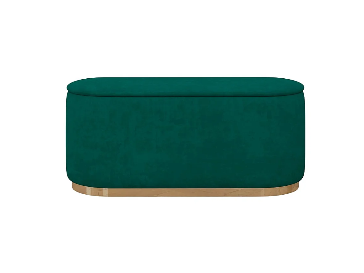 Zielony owalny puf ze schowkiem Dancan SCARLETT/110 cm