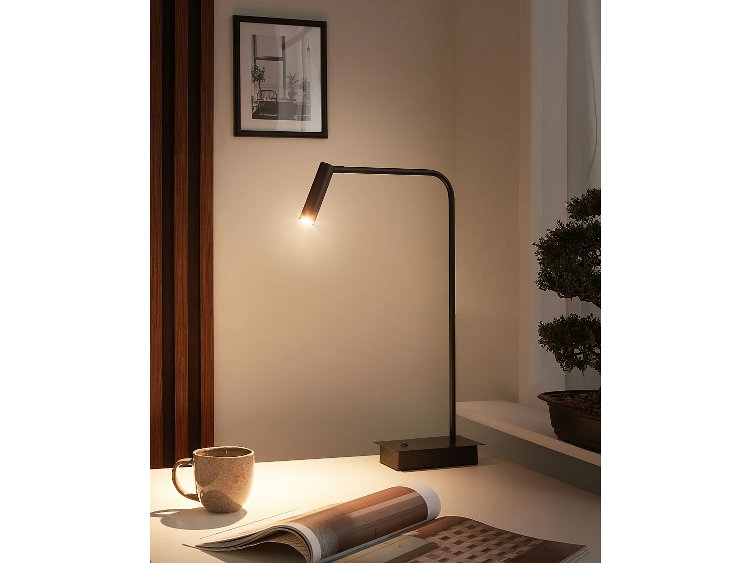 Lampe de bureau LED LAWSON Réglable Métal Noir