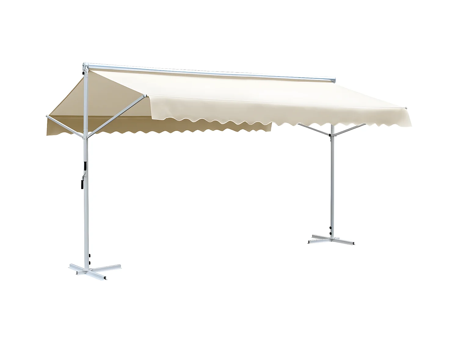 Auvent sur pied 600 x 300 cm Crème