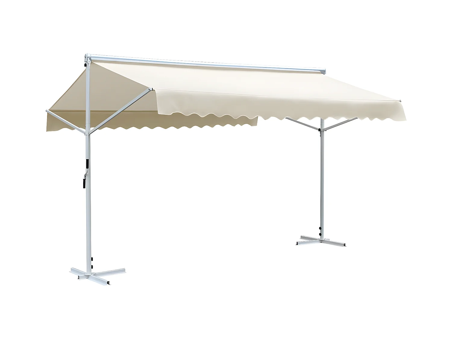 Auvent sur pied 4x3 m Crème