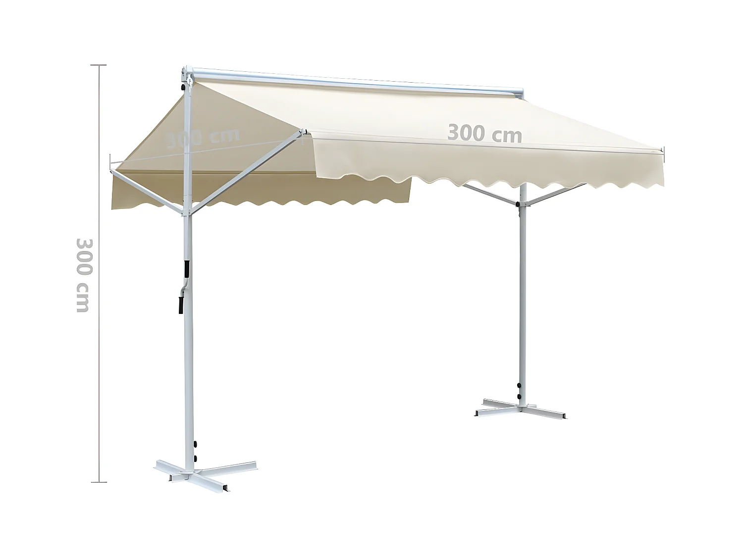 Toldo de pé 3x3 m creme