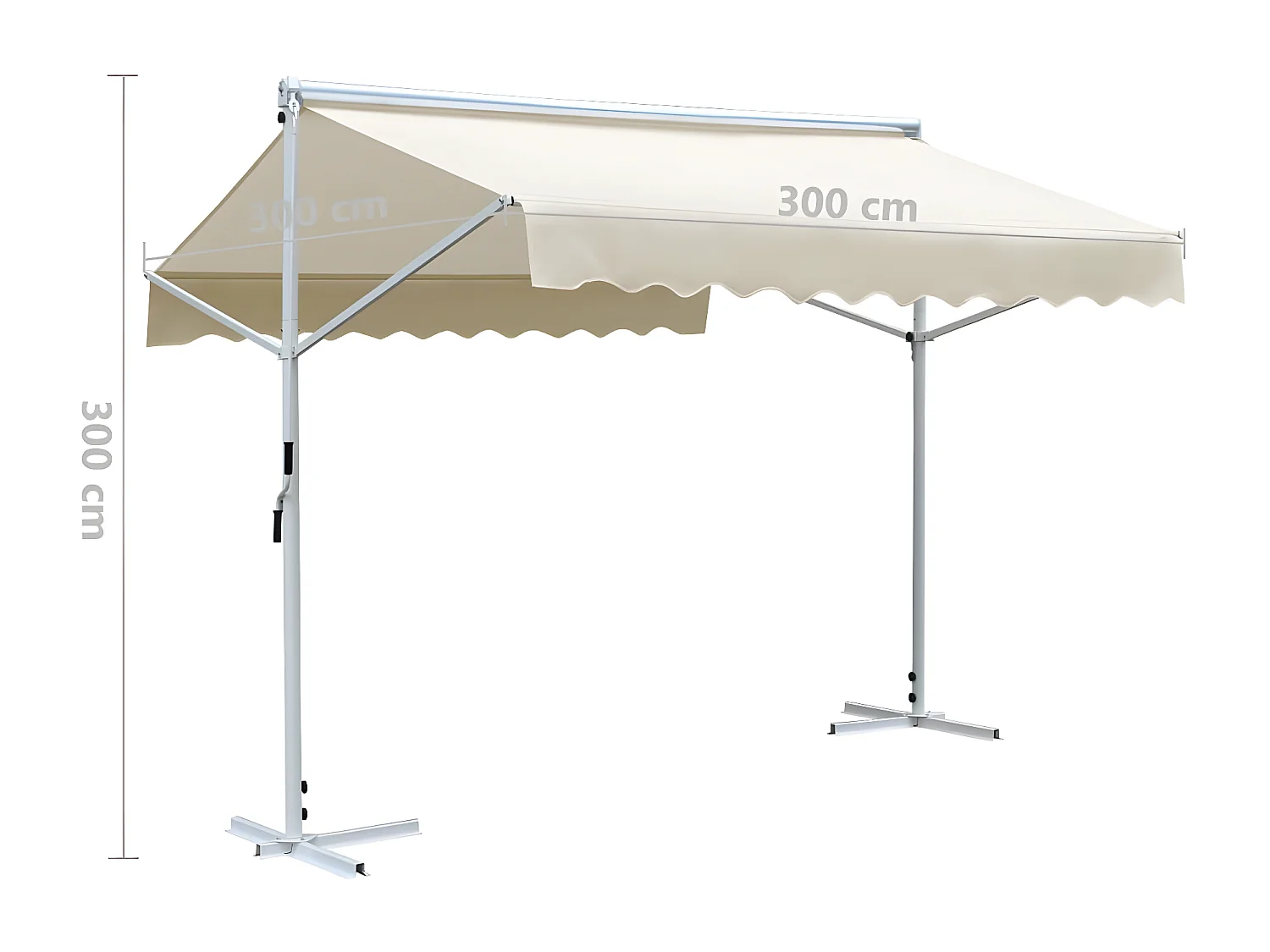 Toldo de pé 3x3 m creme
