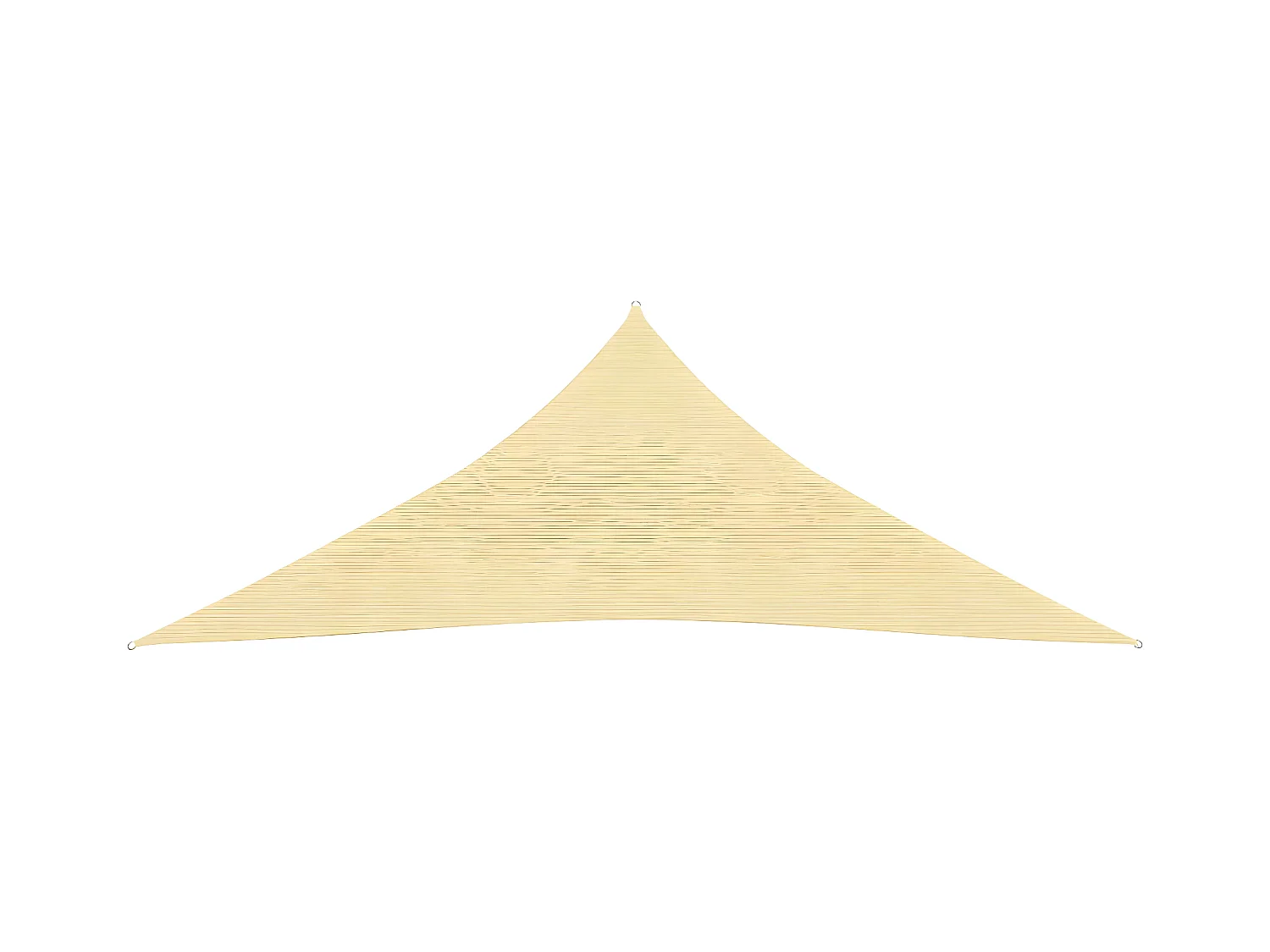 Guarda-sol HDPE triangular 3,6x3,6x3,6 m bege